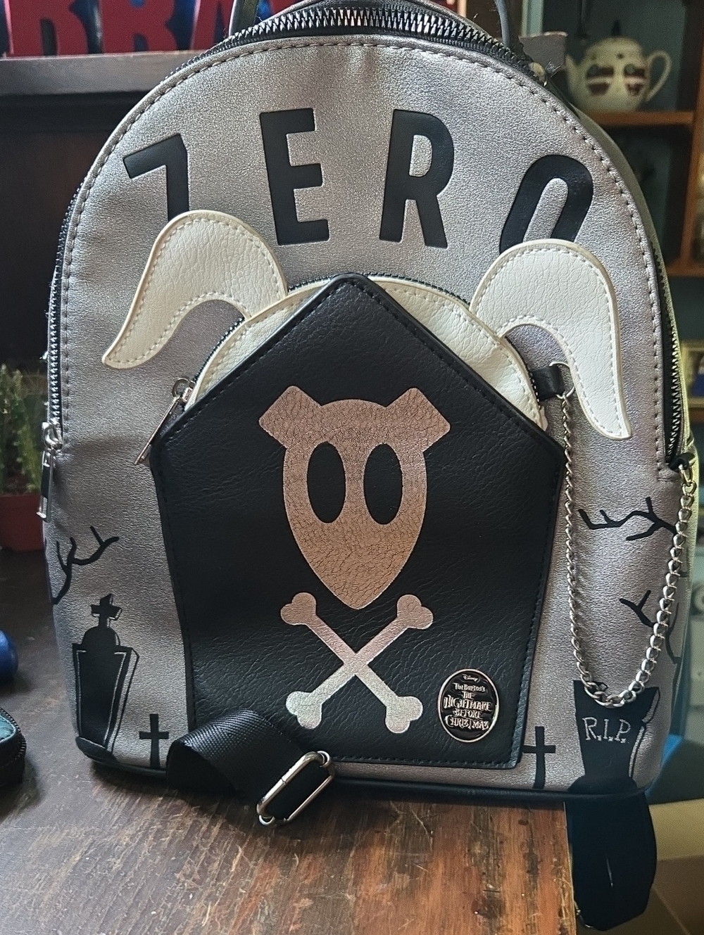 The Nightmare Before Chritmas Backpack with Zero Wallet